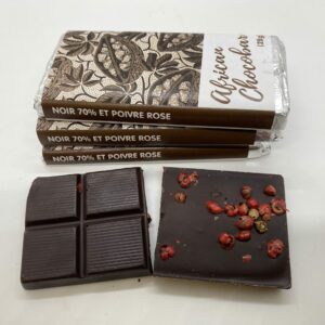 Tablette Chocolat Noir au Poivre Rose