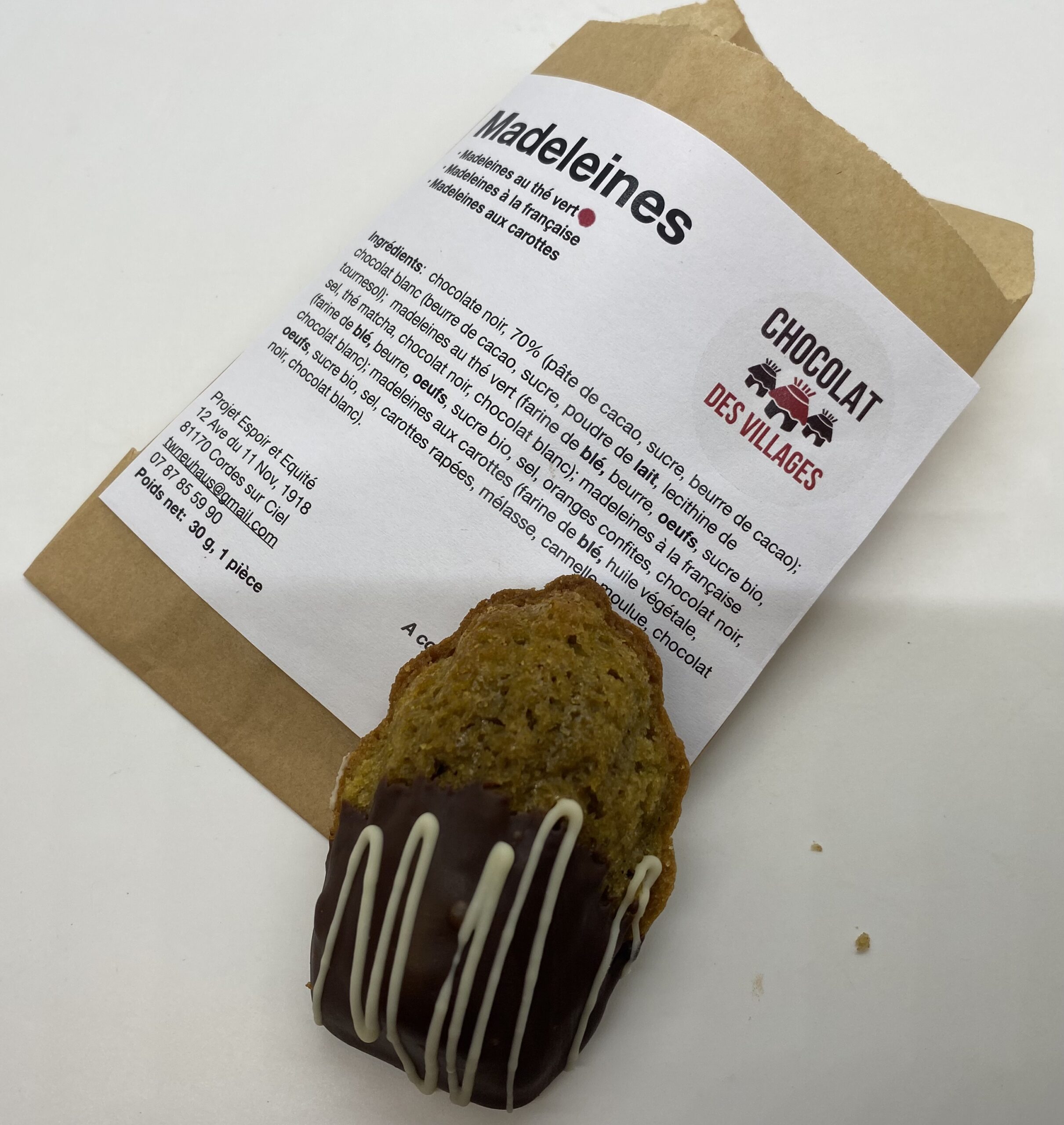 Madeleine Japonaise au Matcha