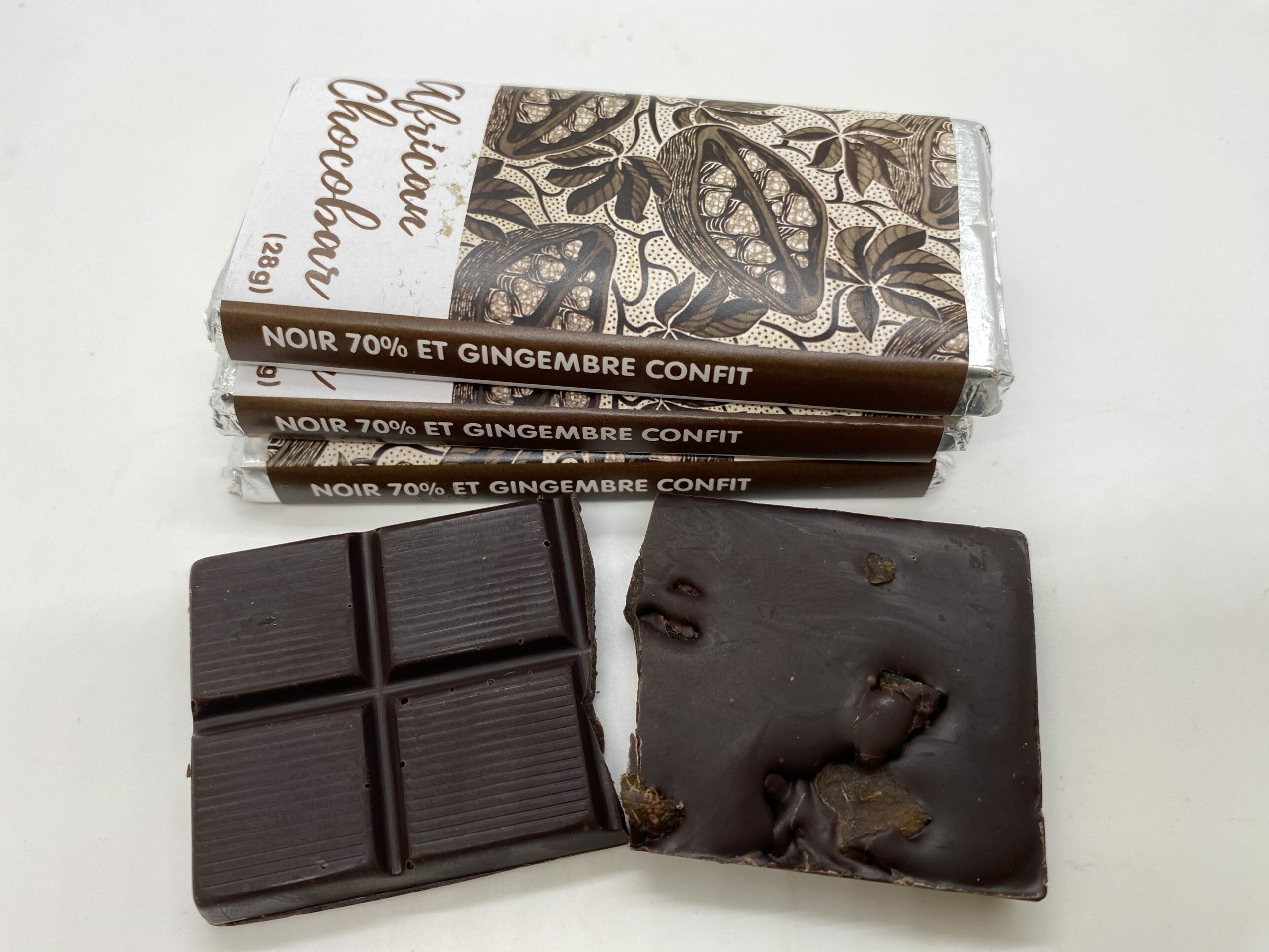 Tablette Chocolat Noir au Gingembre