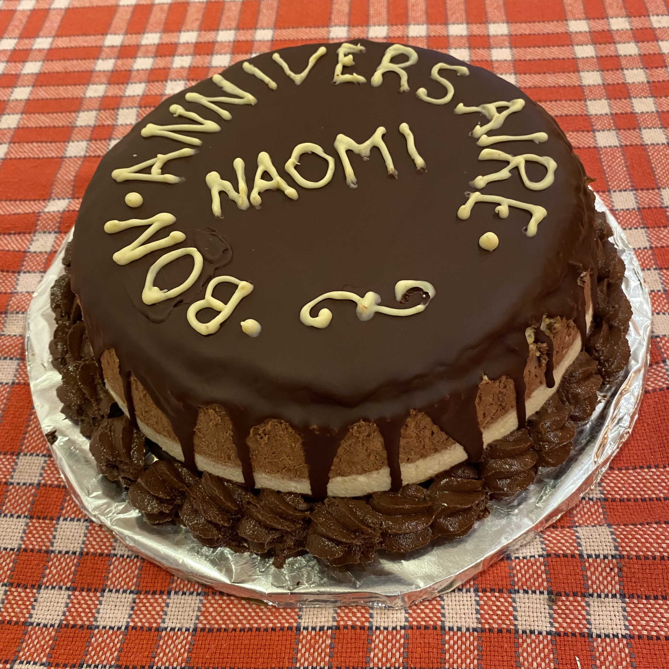 Gateau d'anniversaire, mousse au chocolat, 14 portions